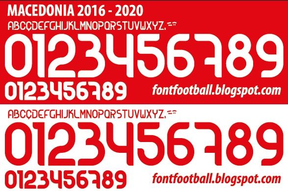 Font Vector North Macedonia Euro 2020 2021 kit