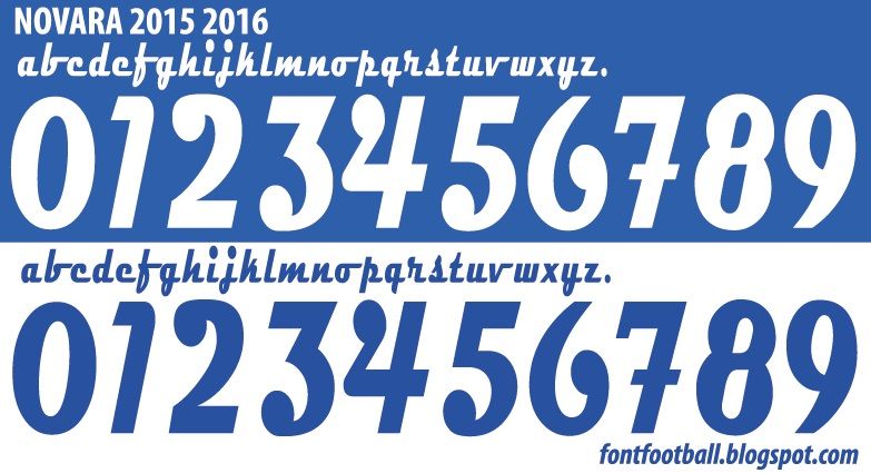 Font Vector Novara 2015 2016 kit