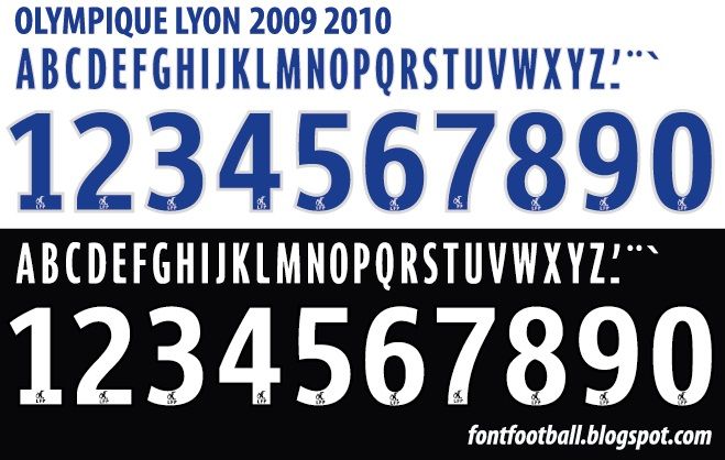 Font Vector Olympique Lyon Lyonnais 2009 2010 kit
