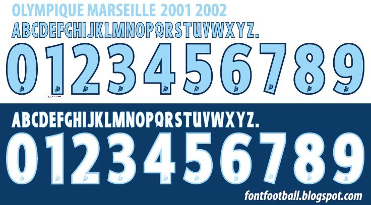 Font Vector Olympique Marseille 2001 2002 kit