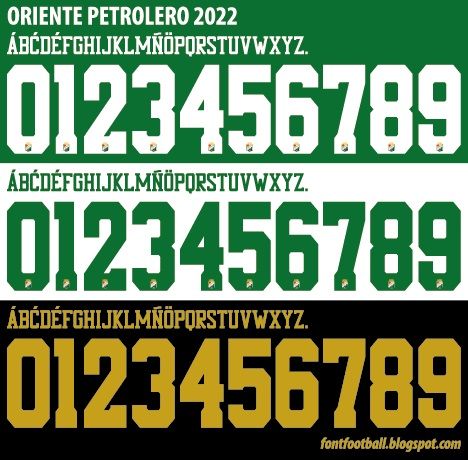 Font Vector Oriente Petrolero 2022 kit