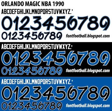 Font Vector Orlando Magic NBA 1990 1991 kit