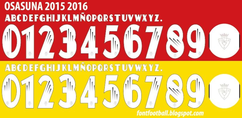 Font Vector Osasuna 2015 2016 kit