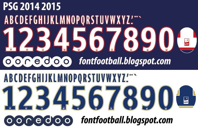Font Vector PSG LFP 2014 2015 Kit