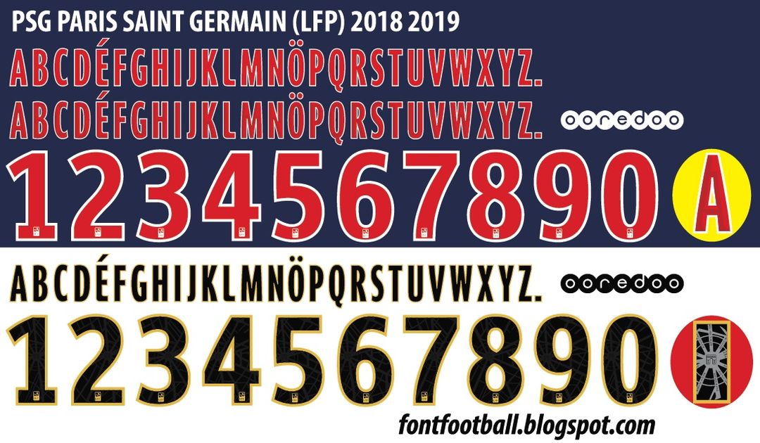 Font Vector PSG LFP 2018 2019 kit