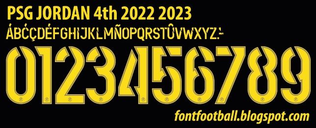 Font Vector PSG 4th Kit 2022 2023 kit