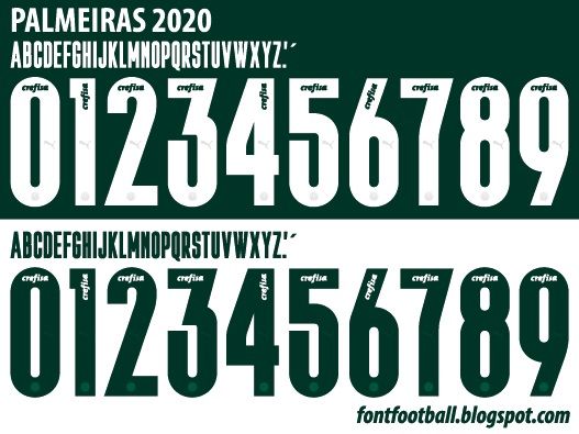 Font Vector Palmeiras 2020 kit