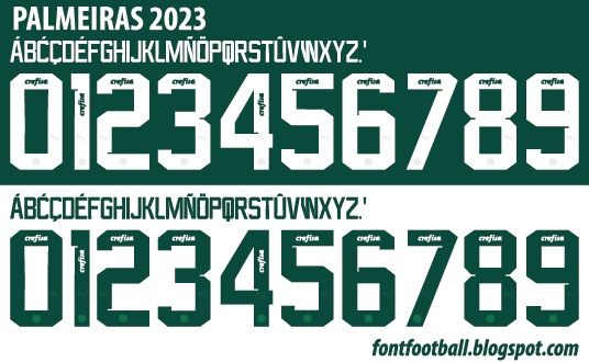 Font Vector Palmeiras 2023 kit