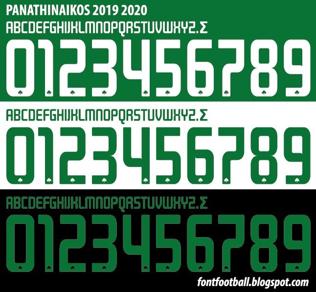Font Vector Panathinaikos 2019 2020 kit