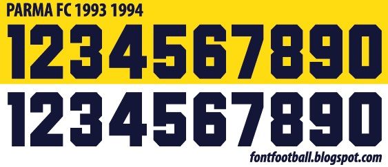 Font Vector Parma 1993 1994 kit
