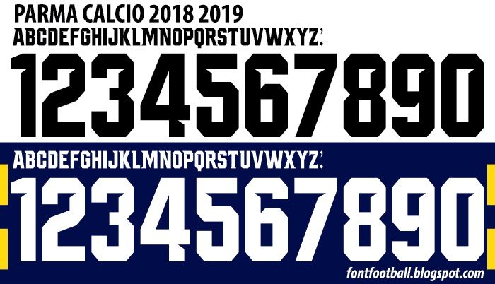 Font Vector Parma 2018 2019 kit