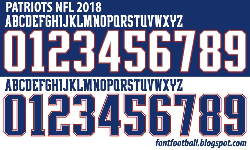 Font Vector New England Patriots NFL 2018 kit