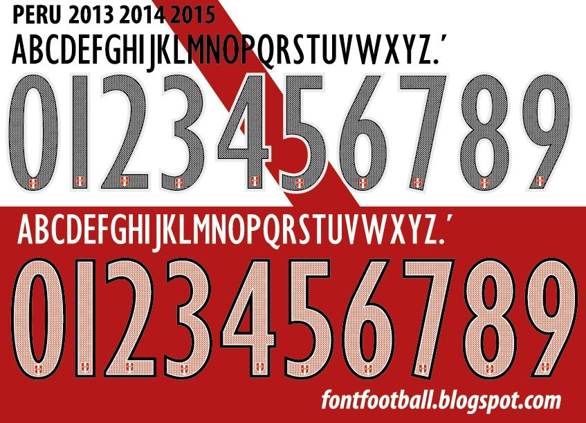 Font Vector Peru 2013 2014 2015 kit