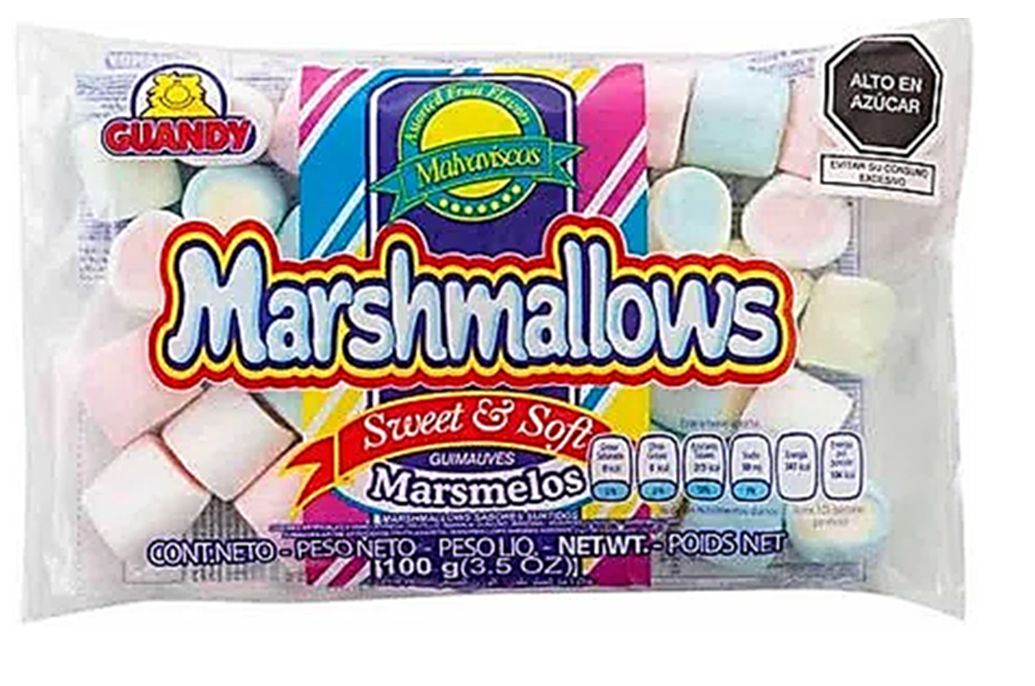 MARSHMALOWS  GUANDY MED MULTICOLOR / BLANCO