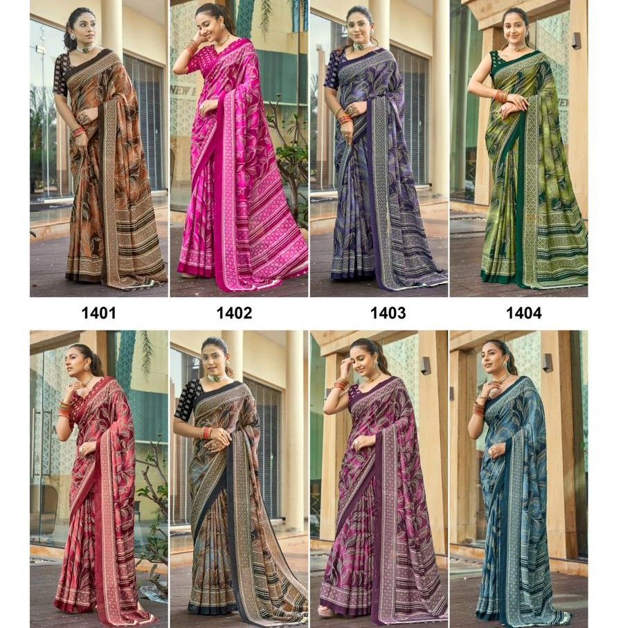 Moss Foil Printed Saree