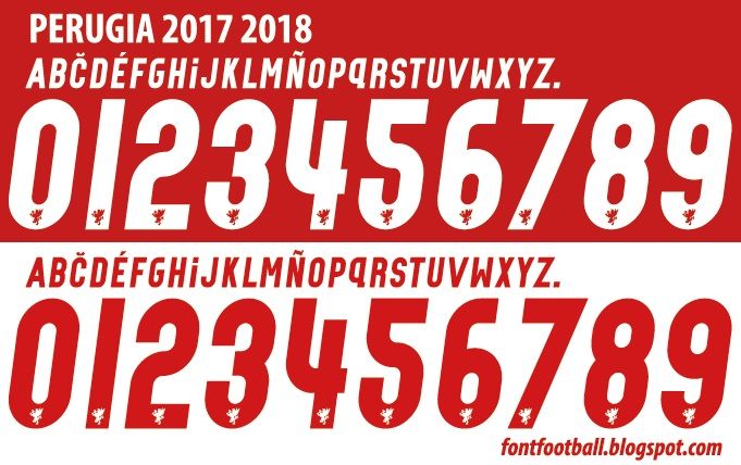 Font Vector Perugia 2017 2018 kit