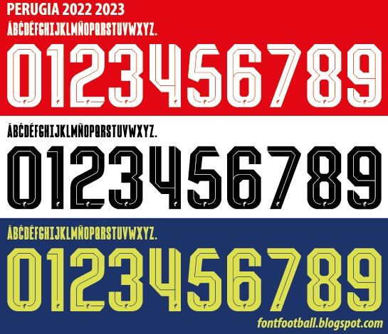Font Vector Perugia 2022 2023 kit