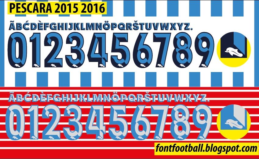 Font Vector Pescara 2015 2016 kit