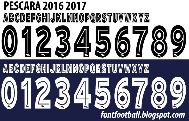 Font Vector Pescara 2016 2017 kit