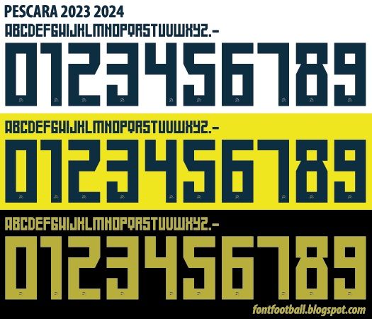 Font Vector Pescara 2023 2024 kit