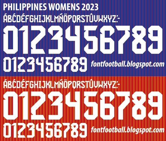 Font Vector Philippines Womens 2023 kit