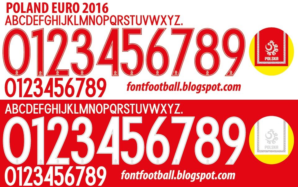 Font Vector Poland Euro 2016 kit