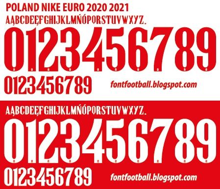 Font Vector Poland Euro 2020 2021 kit