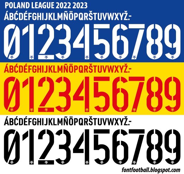 Font Vector Poland League 2022 2023 kit