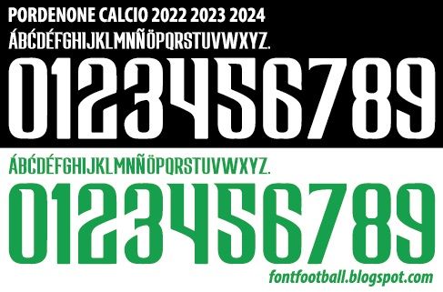 Font Vector Pordenone Calcio 2022 2023 2024 kit
