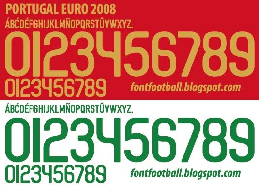 Font Vector Portugal Euro 2008 kit