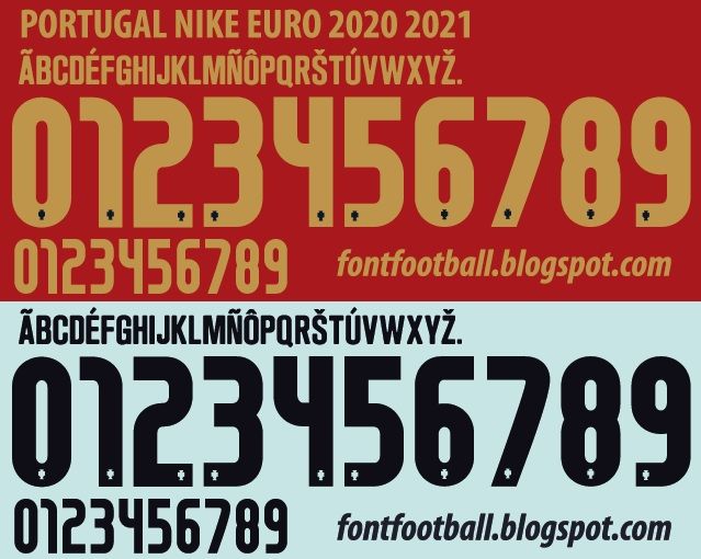 Font Vector Portugal Euro 2020 2021 kit