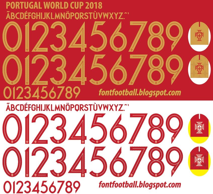 Font Vector Portugal World Cup 2018 kit