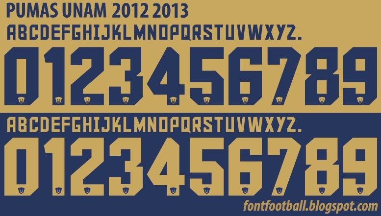 Font Vector Pumas UNAM 2012 2013 kit