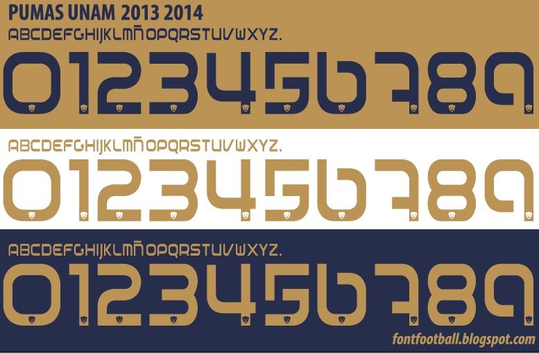 Font Vector Pumas UNAM 2013 2014 kit