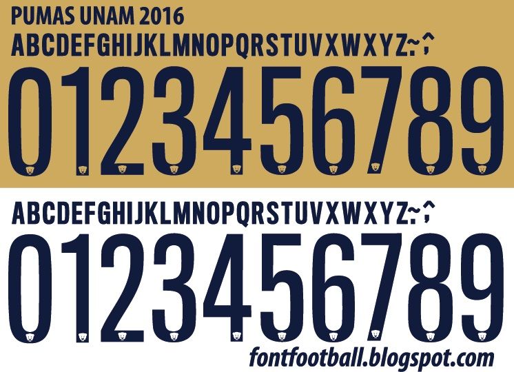 Font Vector Pumas UNAM 2016 kit