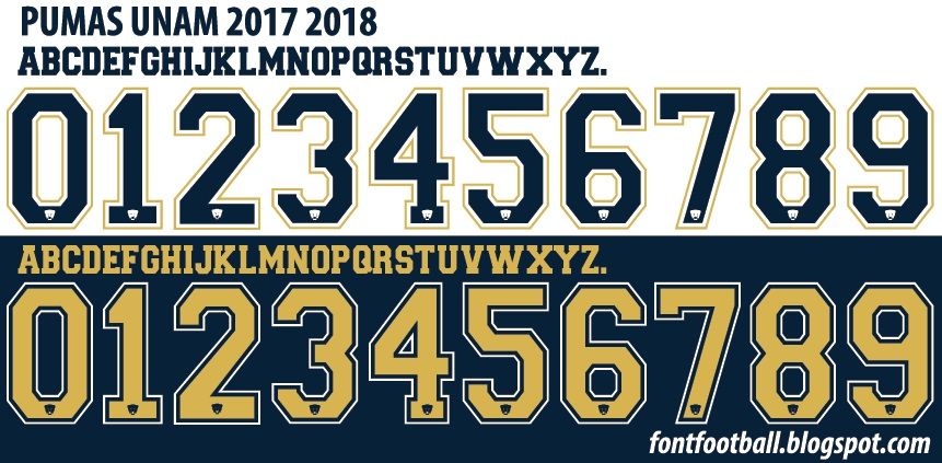 Font Vector Pumas UNAM 2017 2018 kit