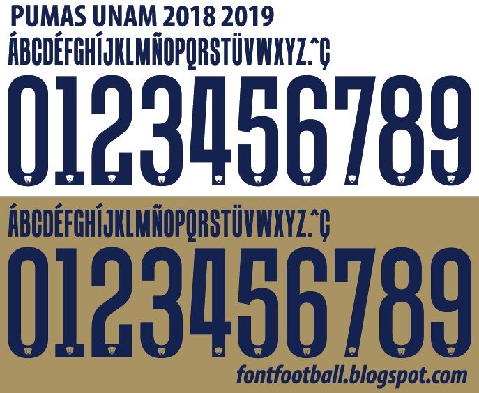 Font Vector Pumas UNAM 2018 2019 kit