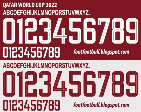 Font Vector Qatar World Cup 2022 kit