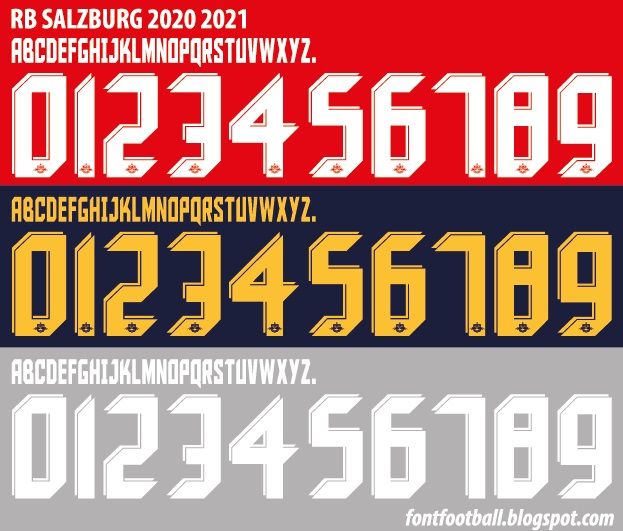 Font Vector RB Salzburg 2020 2021 kit