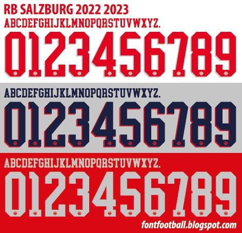 Font Vector RB Salzburg 2022 2023 kit