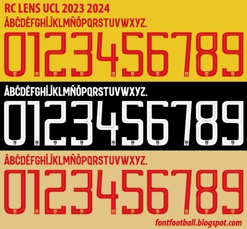 Font Vector RC Lens UCL 2023 2024 kit