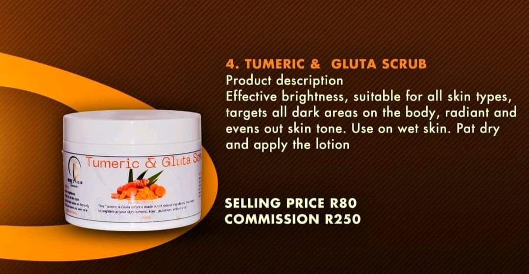 Tumeric and Gluta scrub 