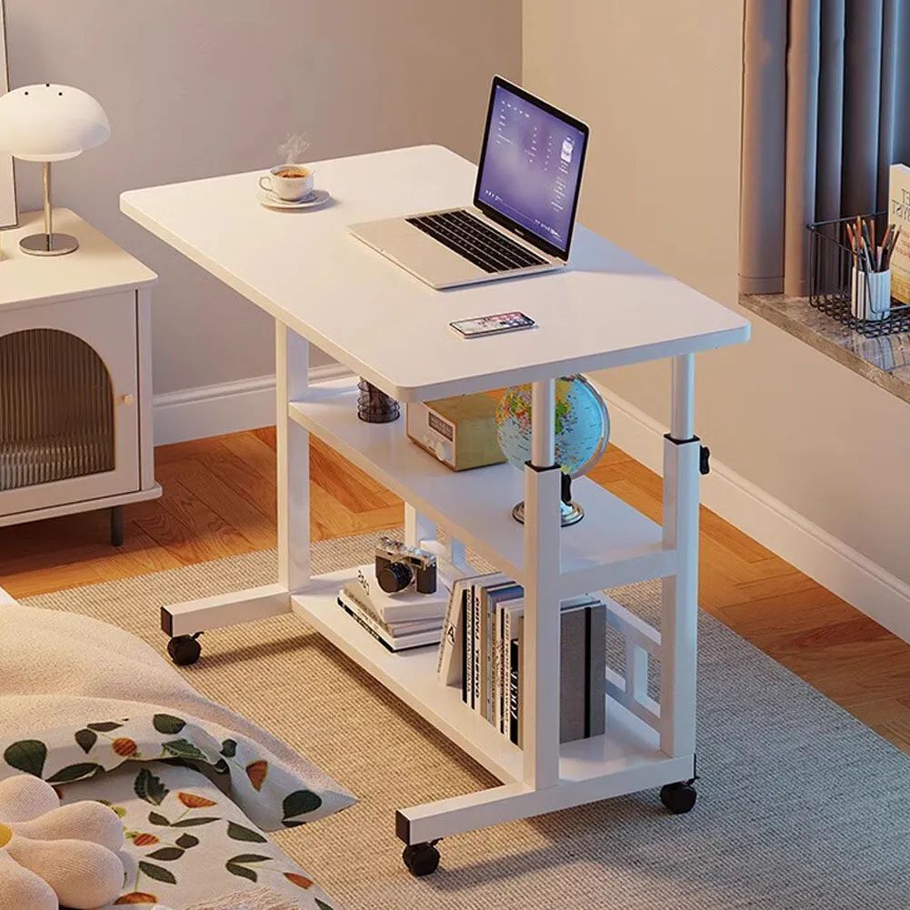 Portable & Adjustable Laptop Desk With 2 Extra Shelves