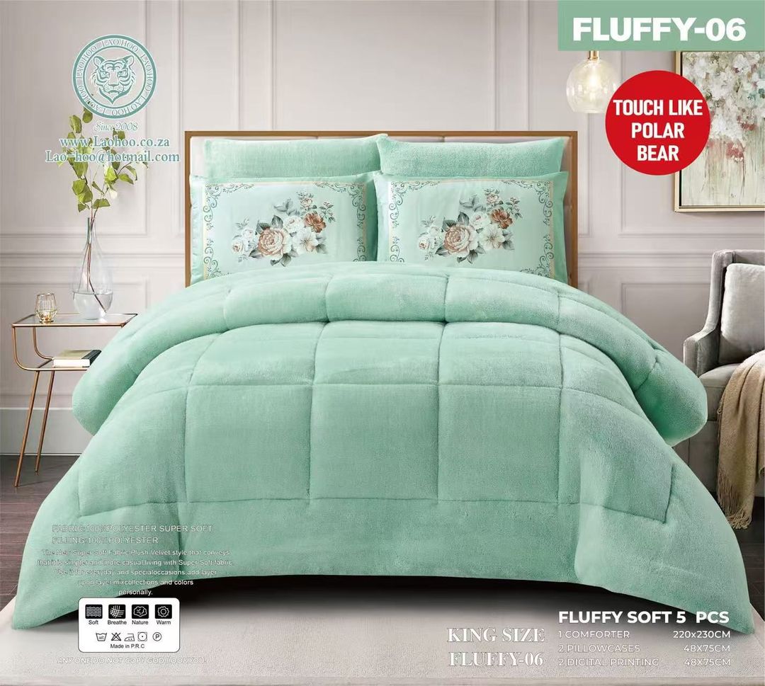 5 Piece Polor Fleece Comforter Set