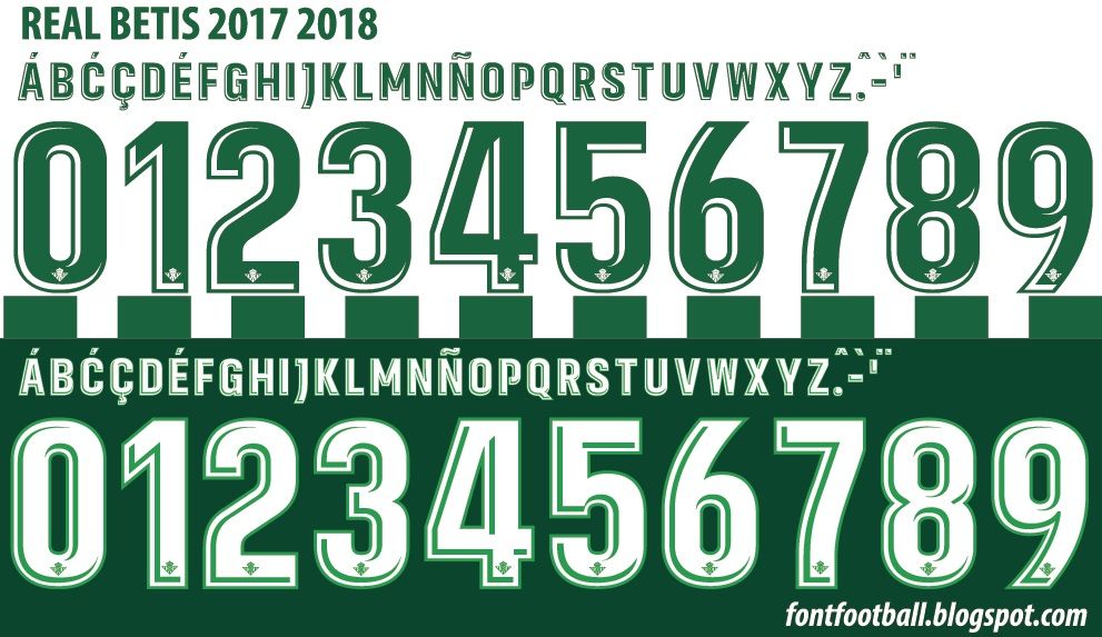 Font Vector Real Betis 2017 2018 kit