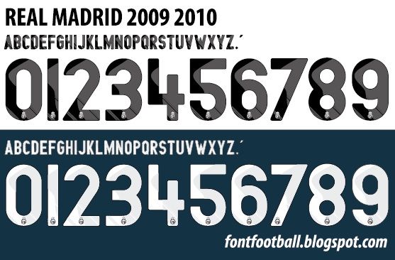 Font Vector Real Madrid 2009 2010 kit