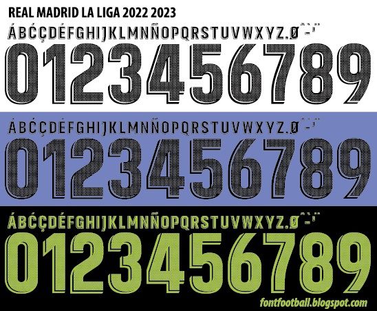 Font Vector Real Madrid La Liga 2022 2023 kit