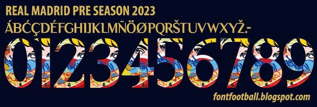 Font Vector Real Madrid Pre Season 2023 kit