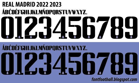 Font Vector Real Madrid UCL 2022 2023 kit