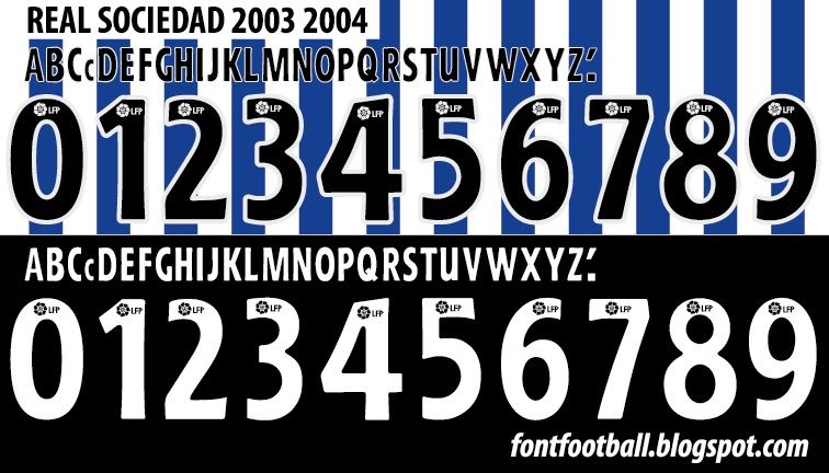 Font Vector Real Sociedad 2003 2004 kit